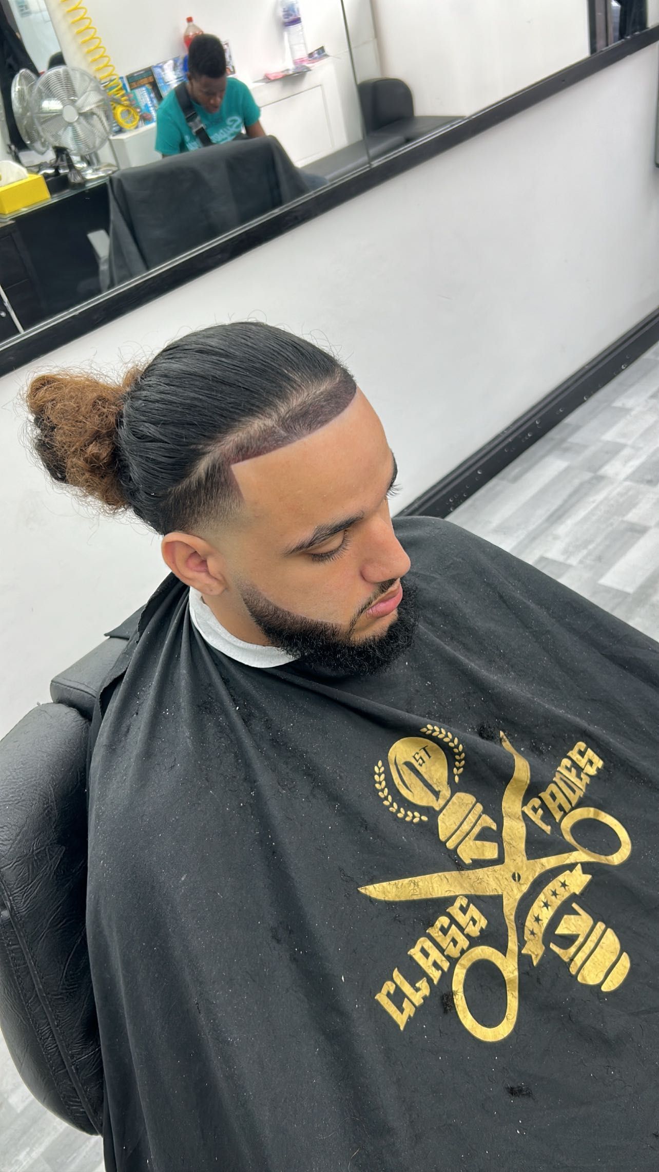 Taper fade with beard shape-up at 1st Class Fades