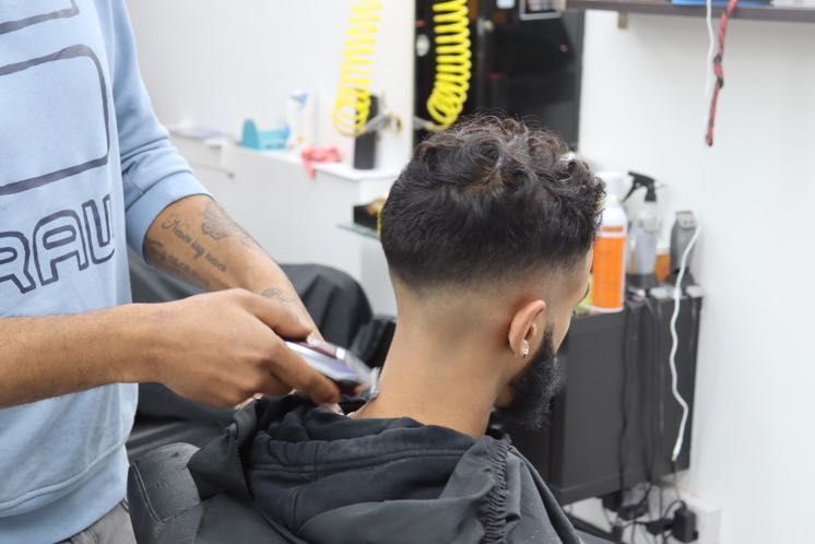 Clipper work on a taper fade at 1st Class Fades